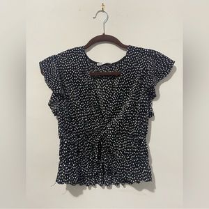 Zara polka dot top